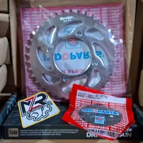 GEAR SET RANTE JUPITER MX 135//GEARSET RANTAI YAMAHA JUPITER MX 135 LAMA/NEW INDOPARTS
