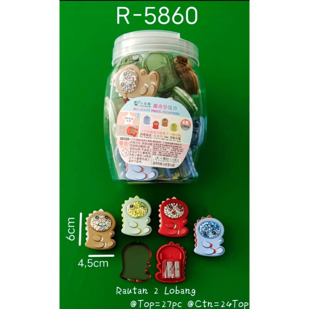

Rautan Sharpener Dino Boba 2hole XLJ R-5860