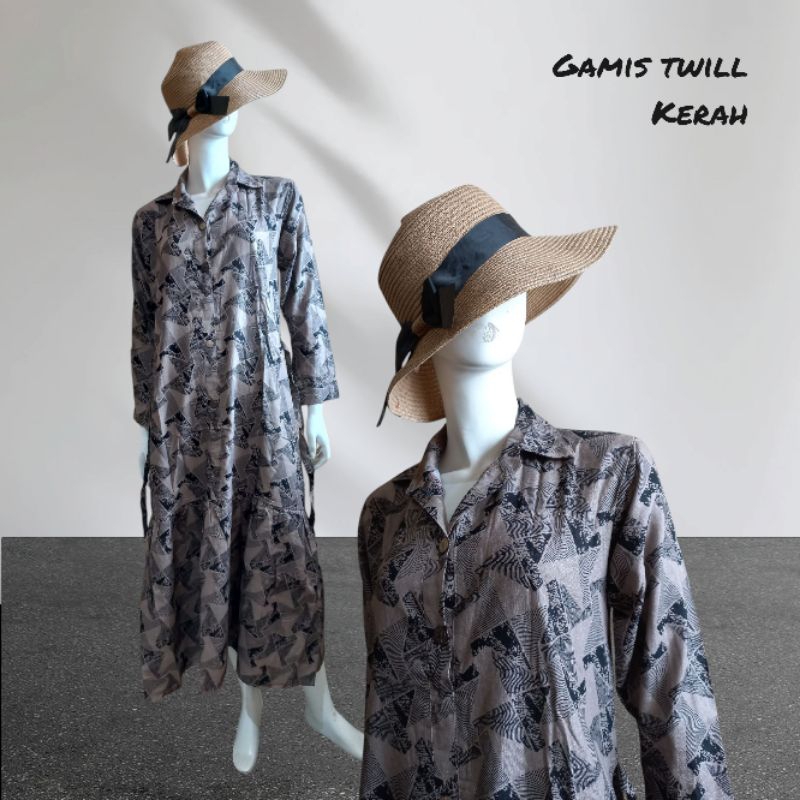 CUCI GUDANG GAMIS TWILL KERAH / GAMIS LEBARAN/ GAMIS FASHION