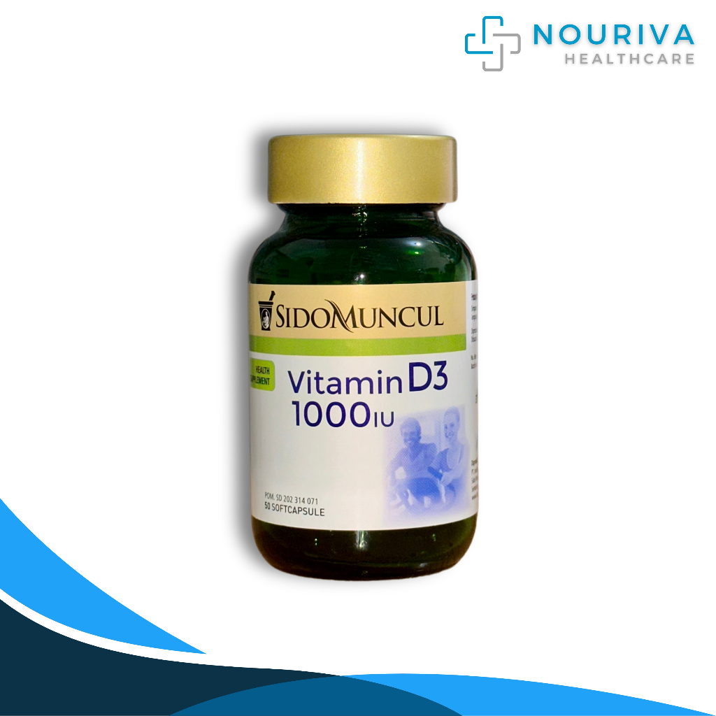 SidoMuncul Vitamin D3 1000 IU 50 Kapsul - Memenuhi Kebutuhan Vitamin D
