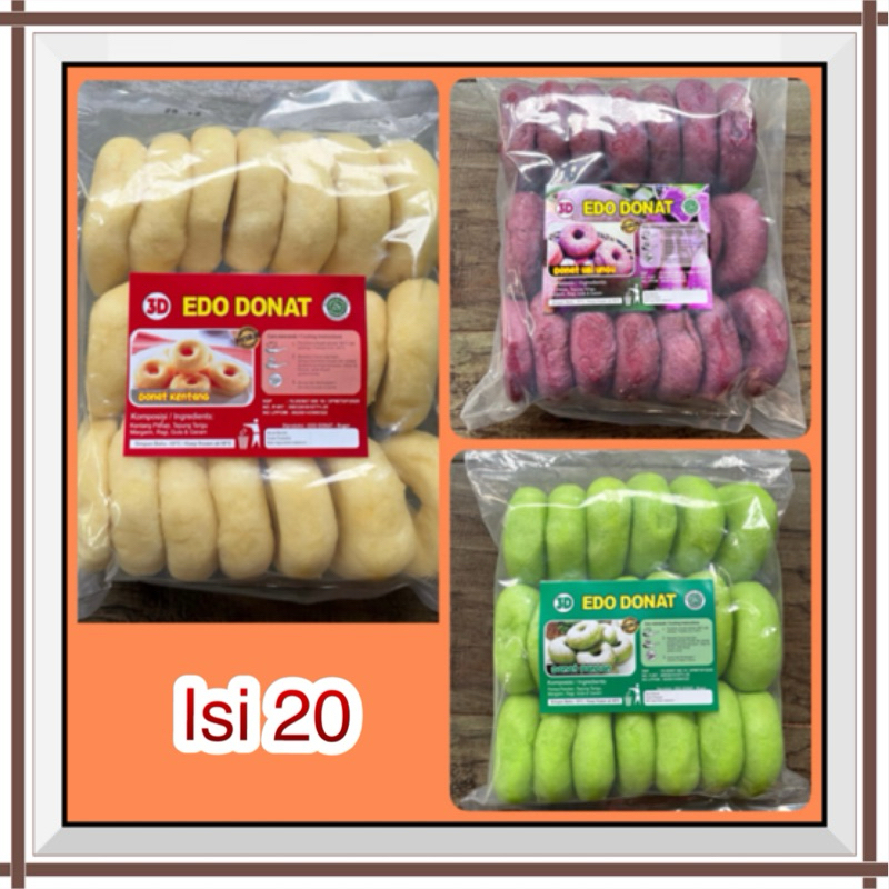

Edo Donat - Donut 3D isi 20 + Gula Tepung - Frozen