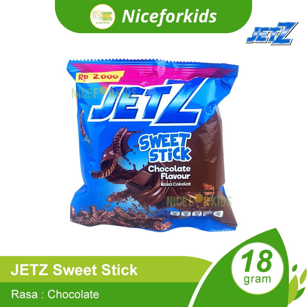 

JetZ Sweet Stick Chocolate 18g / JetZ Cemilan Stick Cokelat