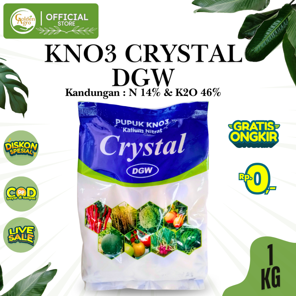 PUPUK KNO3 KALIUM NITRAT KRISTAL DGW 1KG KG