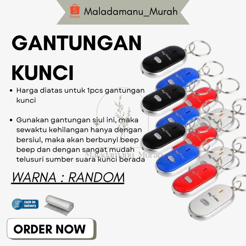 COD Gantungan Kunci Siul Bunyi Beep Key Finder On/Off Anti Hilang