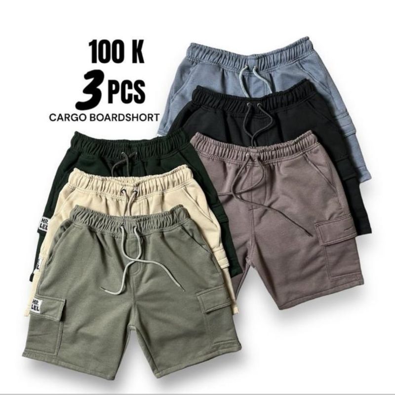 Celana pendek cargo boardshort 3pcs, Celana Premium Distro Termurah