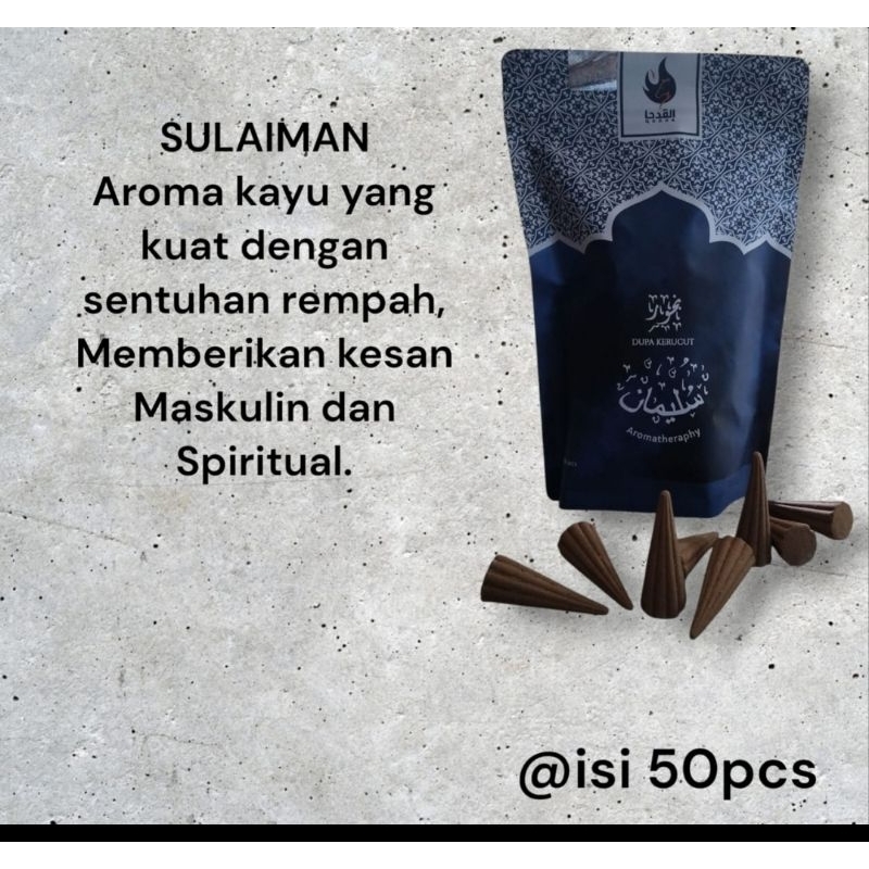 Buhur Dupa Kerucut Qodha Sulaiman isi50 pcs Aromaterapi pengharum ruangan bukhur dupa