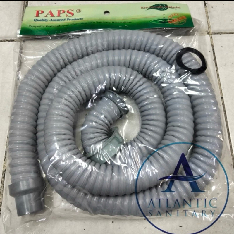 Selang pembuangan sink wastafel bak cuci piring panjang 1,5 meter - 2 meter drat 1 1/2 inch bahan ka