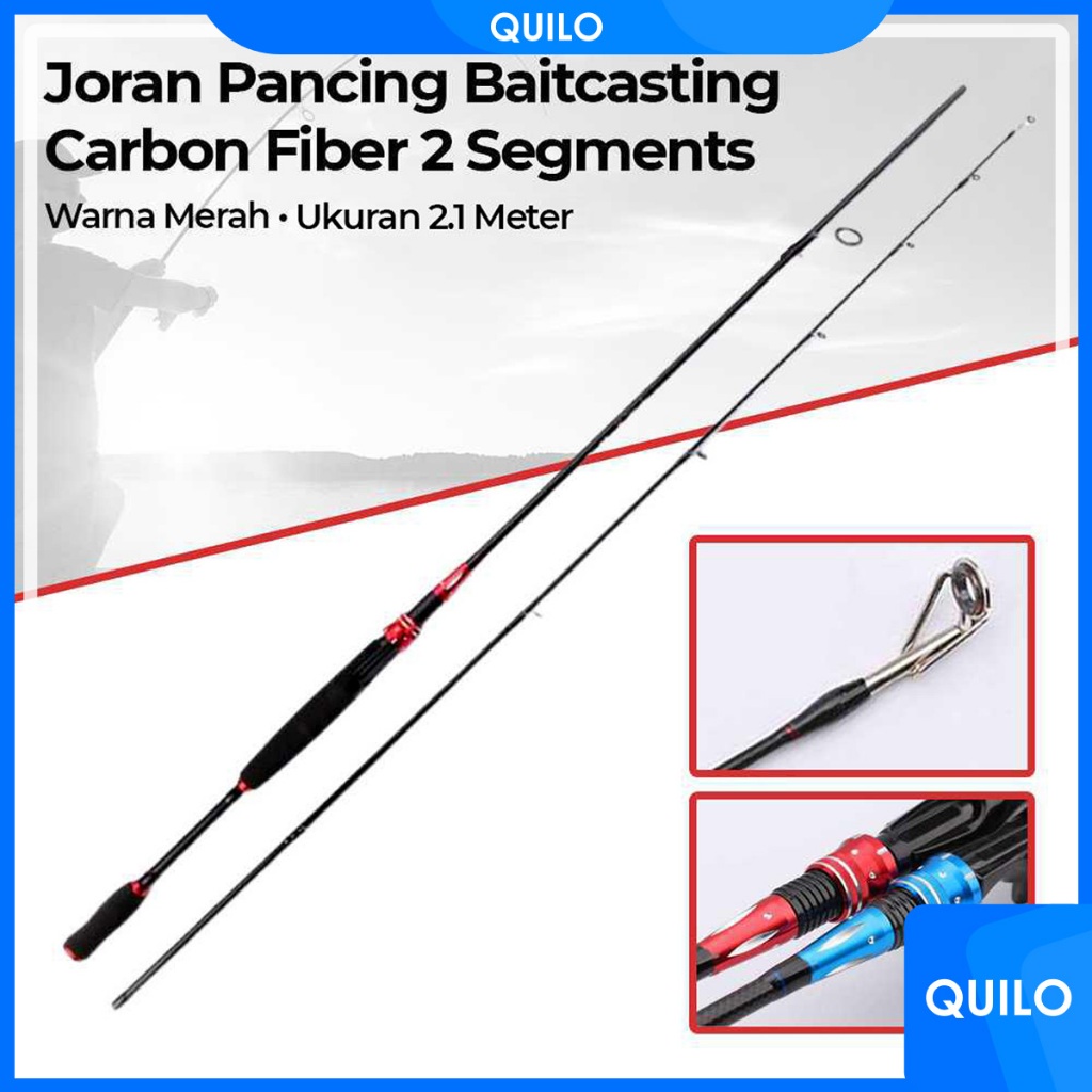 JORAN TANGKAI PANCING PORTABLE SPINNING FISHING FLEKSIBEL HANDLE 2.1 M