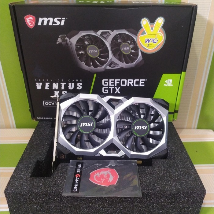 GARANSI 2027 VGA MSI VENTUS XS GTX 1650 GTX1650 DDR5 MULUS SECOND TANPA PIN POWER TAMBAHAN