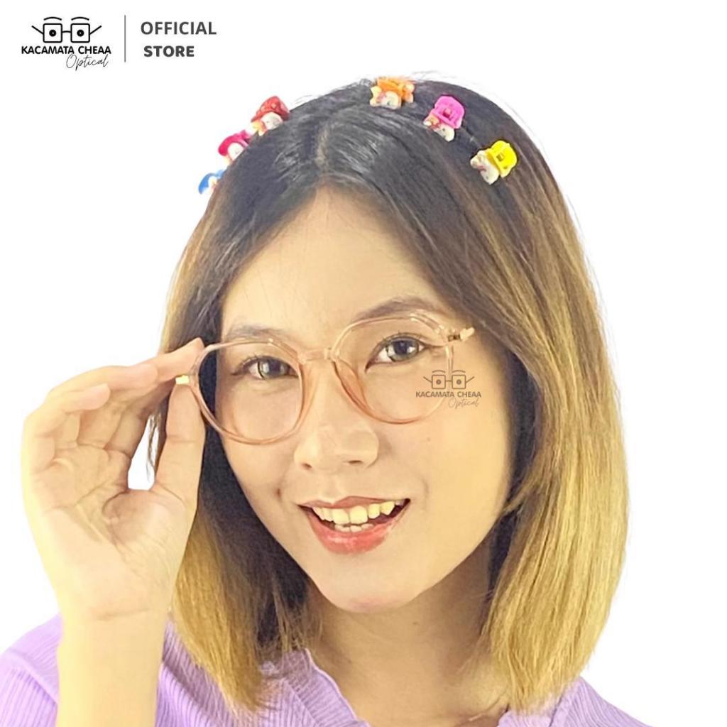 Kacamata BlueRay PhotoChromic AntiRadiasi -CHEAA 1802- Normal Minus Plus Pria Wanita Segi Plastik