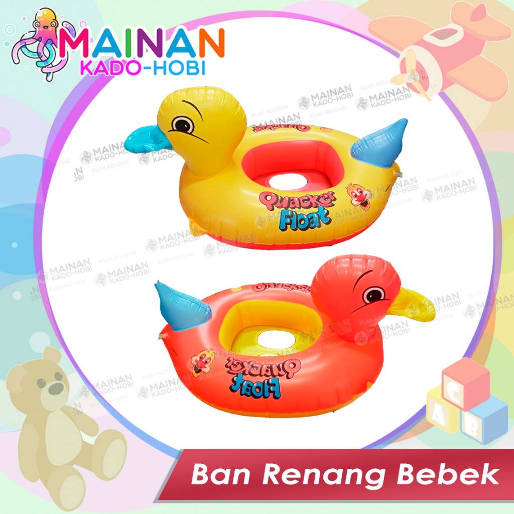 KADO HADIAH LEBARAN ULANG TAHUN MAINAN ANAK BALON BAN RENANG PELAMPUNG KARAKTER BEBEK LUCU