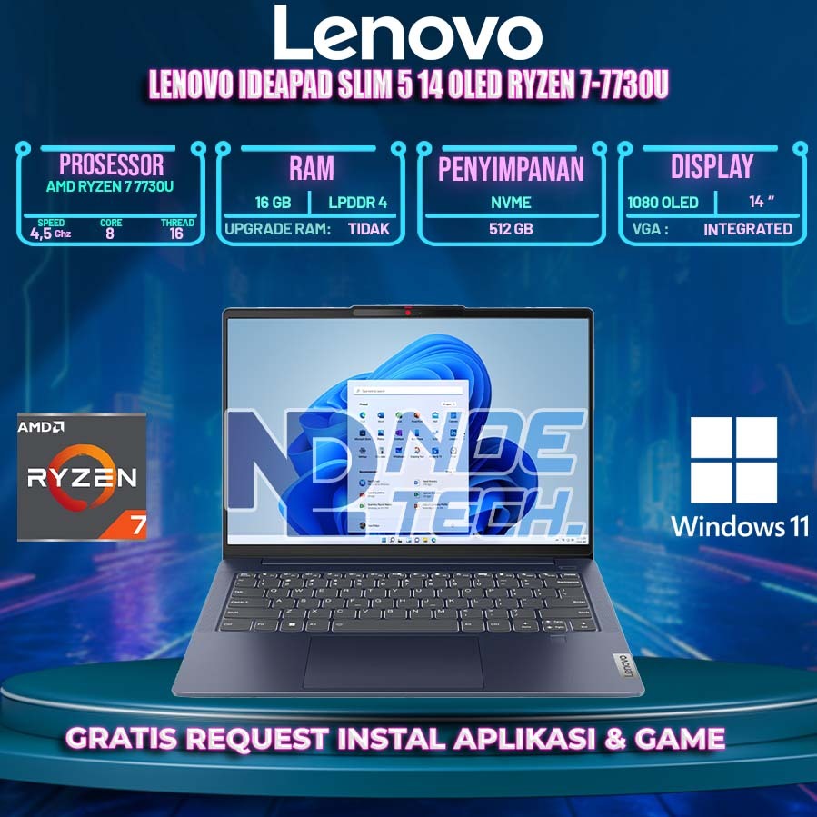 Lenovo Ideapad Slim 5 14 OLED Ryzen 7-7730U