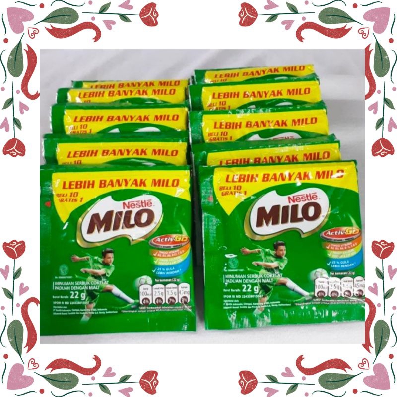 

[TERMURAH]Milo Activ-Go Minuman Susu Cokelat Bubuk 1 Renceng Isi 10 Sachet (22Gr)