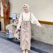 Murah OVERALL NAJMA JUMPSUIT WANITA ROK CARGO DEWASA PANJANG JUMBO XXXL