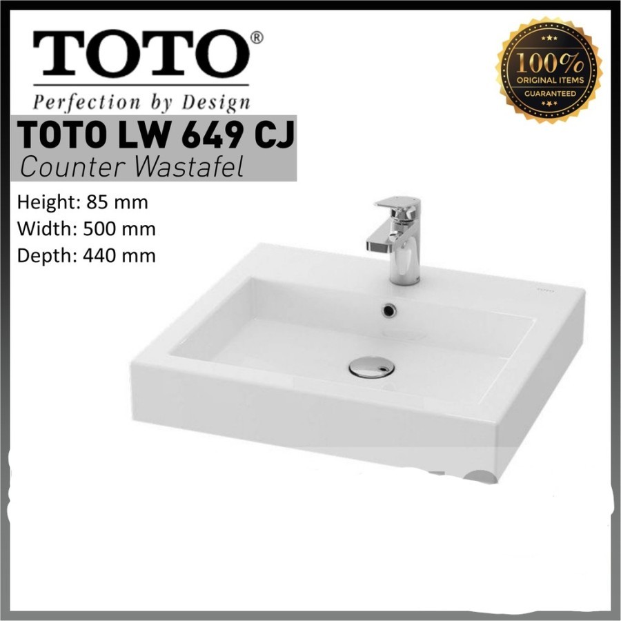 WASTAFEL COUNTER TOTO LW 649 CJ / WASTAFEL MEJA TOTO LW649CJ