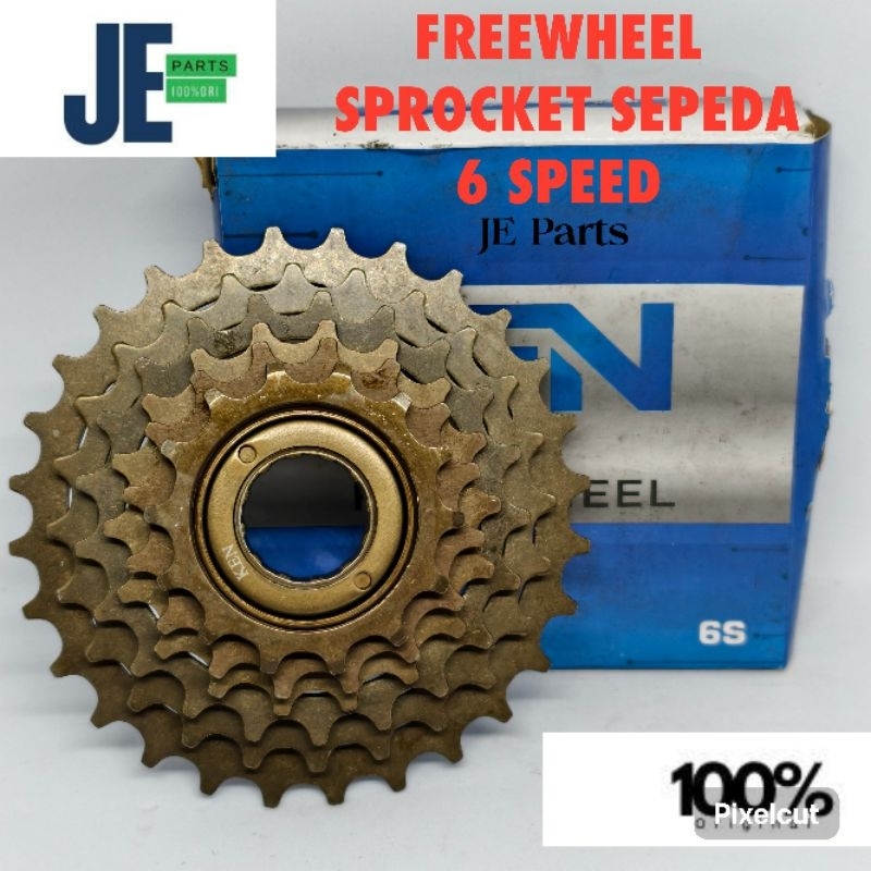 FREEWHEEL SPROCKET GEAR GIR BELAKANG 6 SUSUN SEPEDA MTB/LIPAT KEN