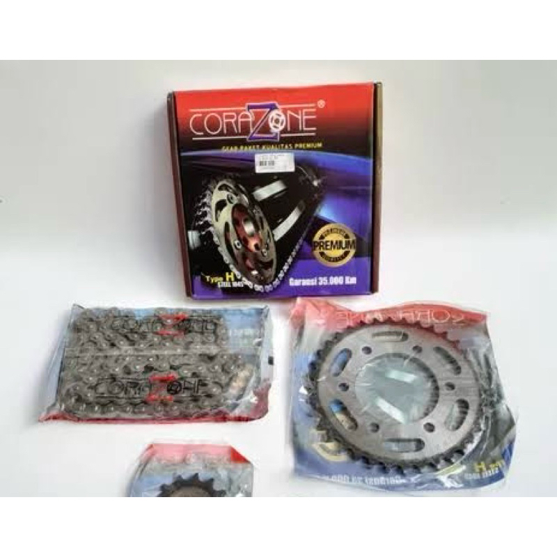 Gir+rantai SET motor KAWASAKI ATHLETE merk CORAZONE