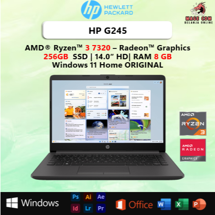 LAPTOP HP G245 RYZEN 3 7320 RAM 8GB 256GB WIN 11 14.0 HD