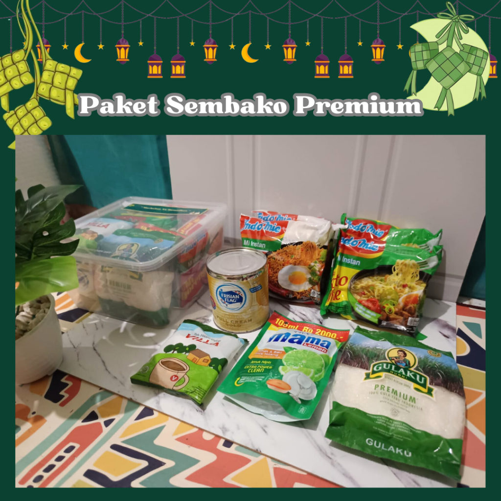 

Paket Sembako Premium - Mie Instant - Susu kental Manis - Bumbu Masak - Hampers Lebaran - Kebutuhan Rumah Tangga - Paket Sembako Murah