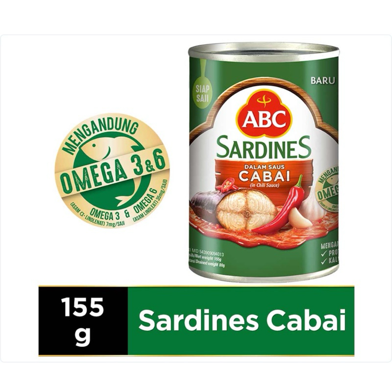 

Sardines ABC saus cabai 155g sarden