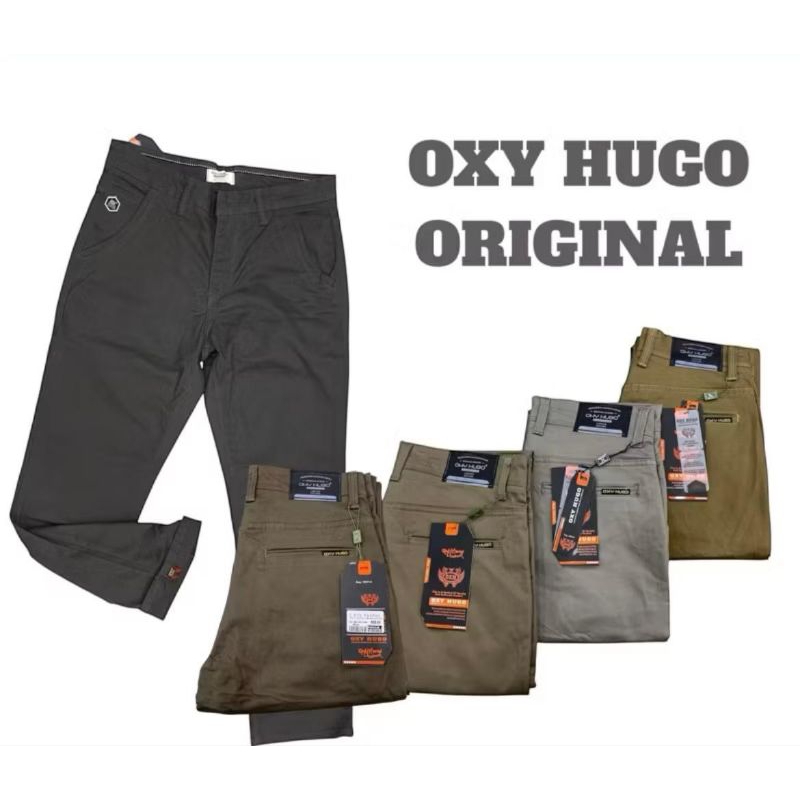 ￼CELANA PRIA KATUN CHINOS OXY HUGO ORIGINAL POLA SLIM FIT PREMIUM