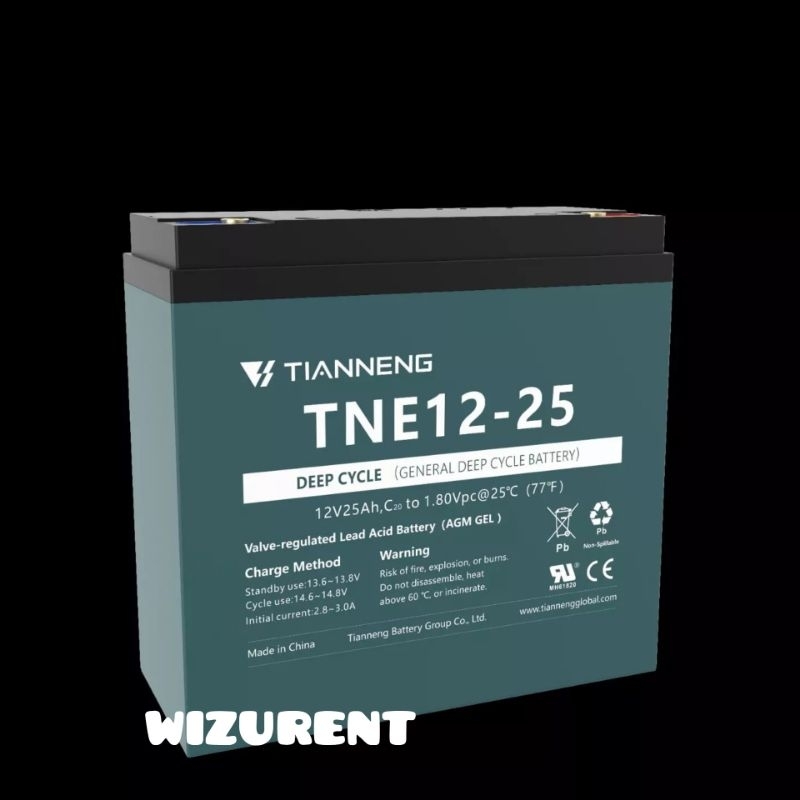 Aki 12 volt 25 ah tianneng