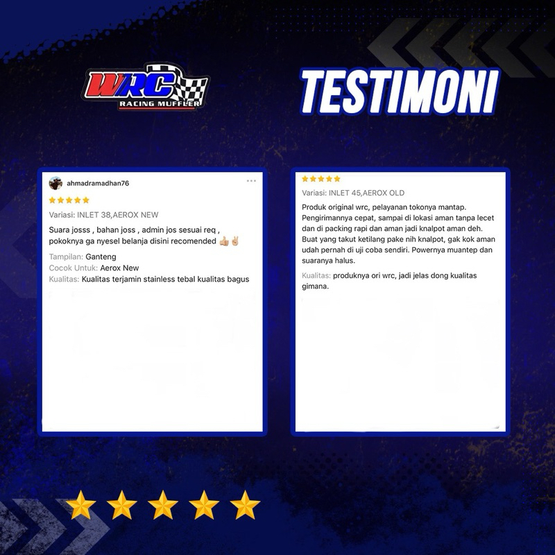 ID WRC KNALPOT RACING TYPE SPECIAL EDITION COBRA WR8 BLUEMOON & SANBLAST ALL MATIC FREE REQUEST 100%