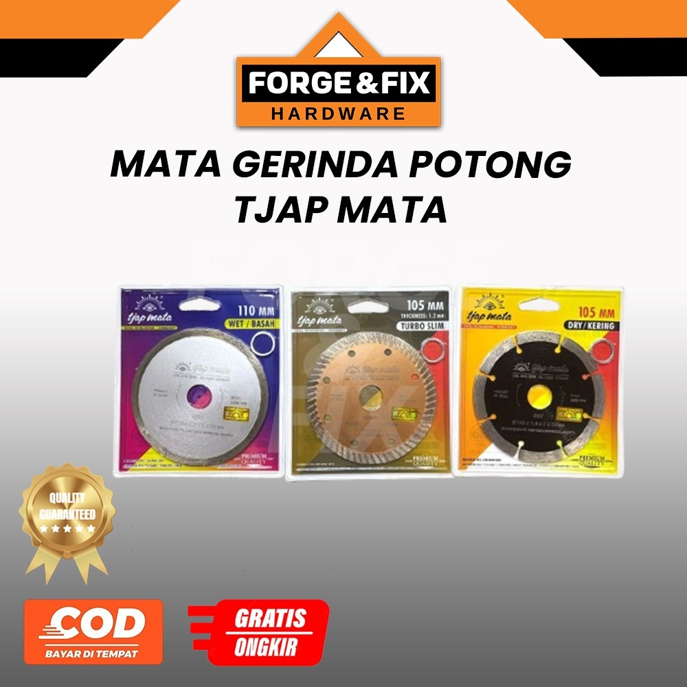[10PCS] TJAP MATA Mata Gerinda Potong Keramik Diamond Wheel Basah Kering Turbo 4 INCH