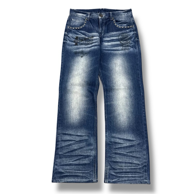 Russ-K Punk Style Denim japan Bootcut Pants