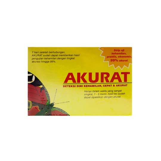 AKURAT - Test Pack Strip Alat Tes Kehamilan - 1 Pcs (Test Kit / Testpek)