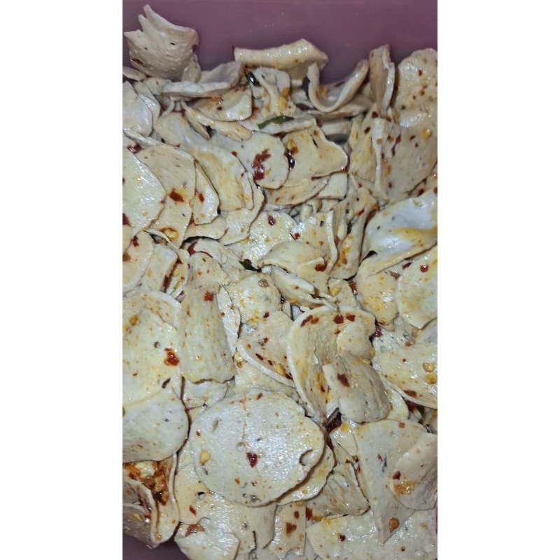 

Basreng Tipis Chili Oil Pedas Gurih (Ga Pake Gula)