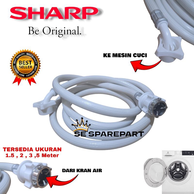 Selang water inlet mesin cuci sharp 1 tabung | Selang masuk air mesin cuci