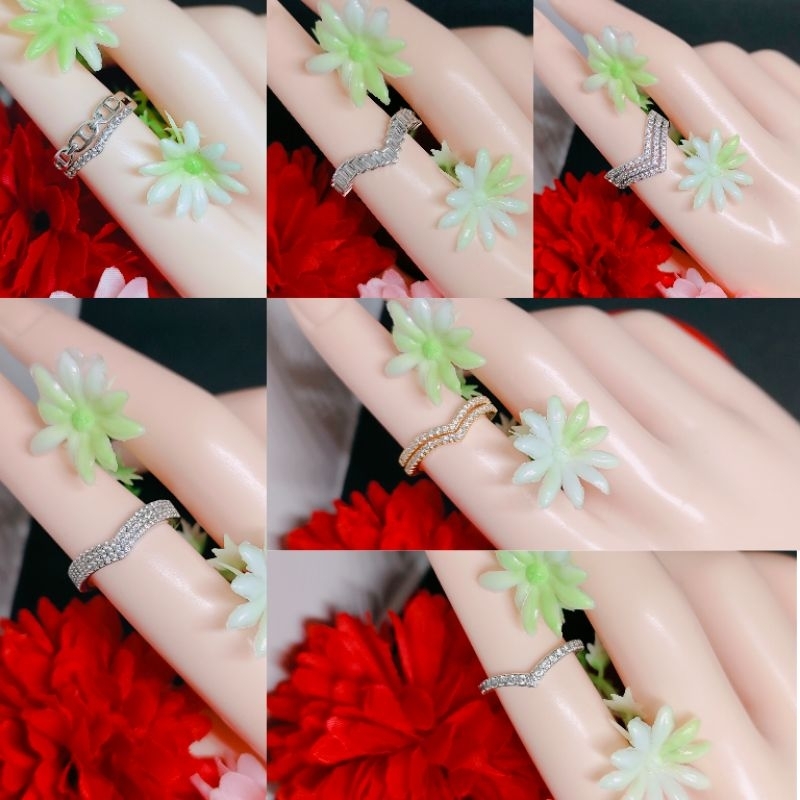 cincin aurel ( uk 11,12,13,16 ) perak s925 lapis emas putih