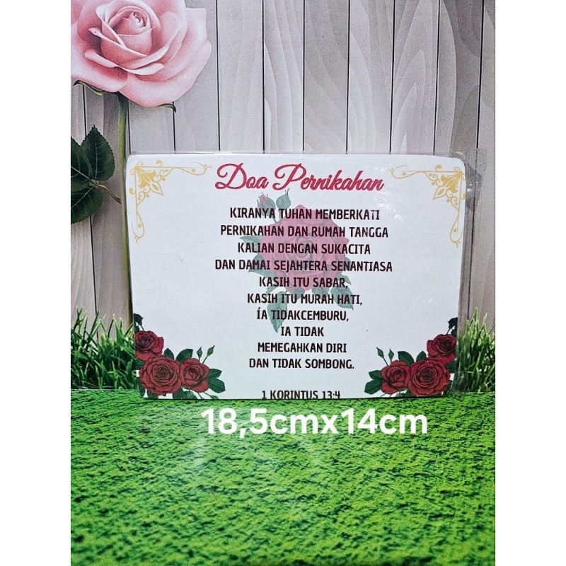 Plakat Pajangan Dinding Rohani Ayat Kristen Katolik Korintus Hiasan Original Murah Doa Pernikahan