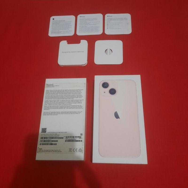 dus box iphone 13 mini pink original copotan digimap lengkap manual book