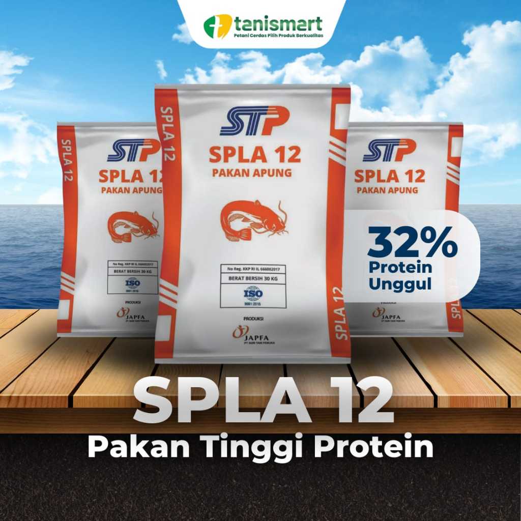 PAKAN APUNG STP SPLA 12 - 1 2 3 PAKAN IKAN APUNG IKAN LELE, MUJAER, PATIN, BAWAL DLL | TANISMART