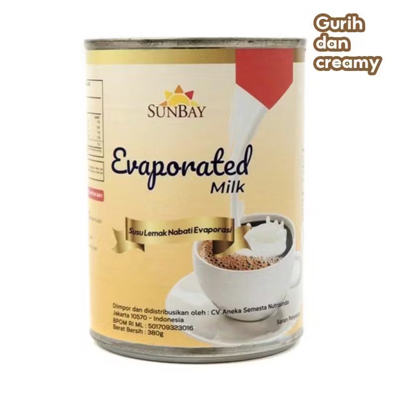 

susu evaporasi sunbay 380gr evaporated milk