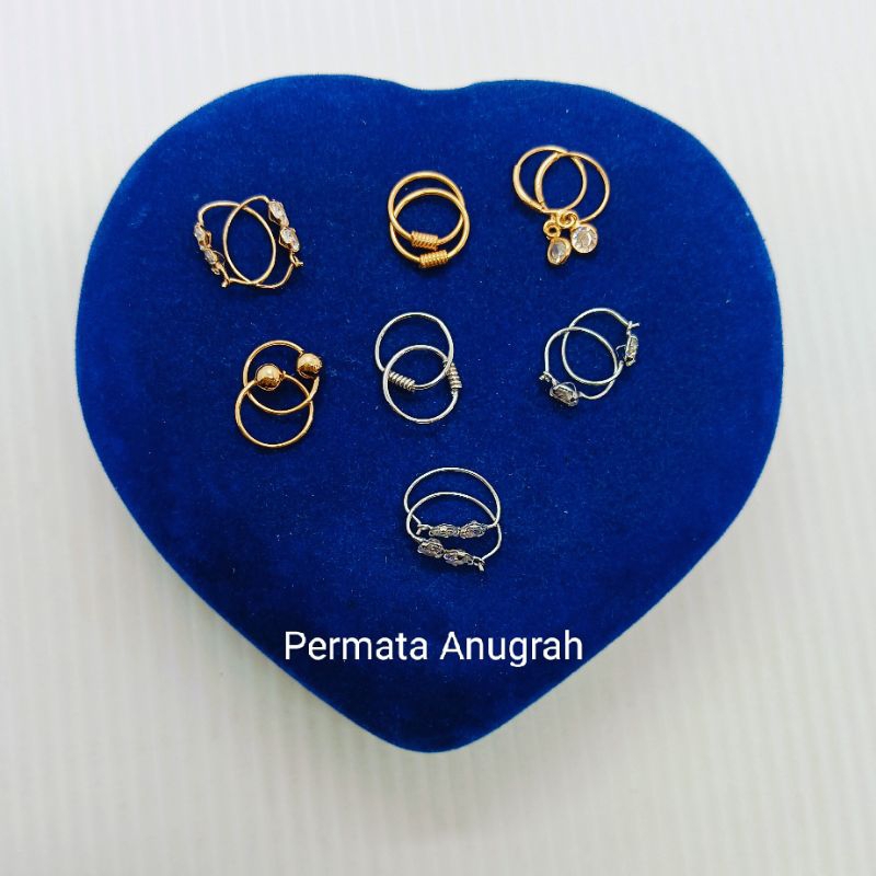 ANTING KENIP ANAK / ANTING BAYI / ANTING ANAK, PERAK ASLI KODE 925 LAPIS MAS