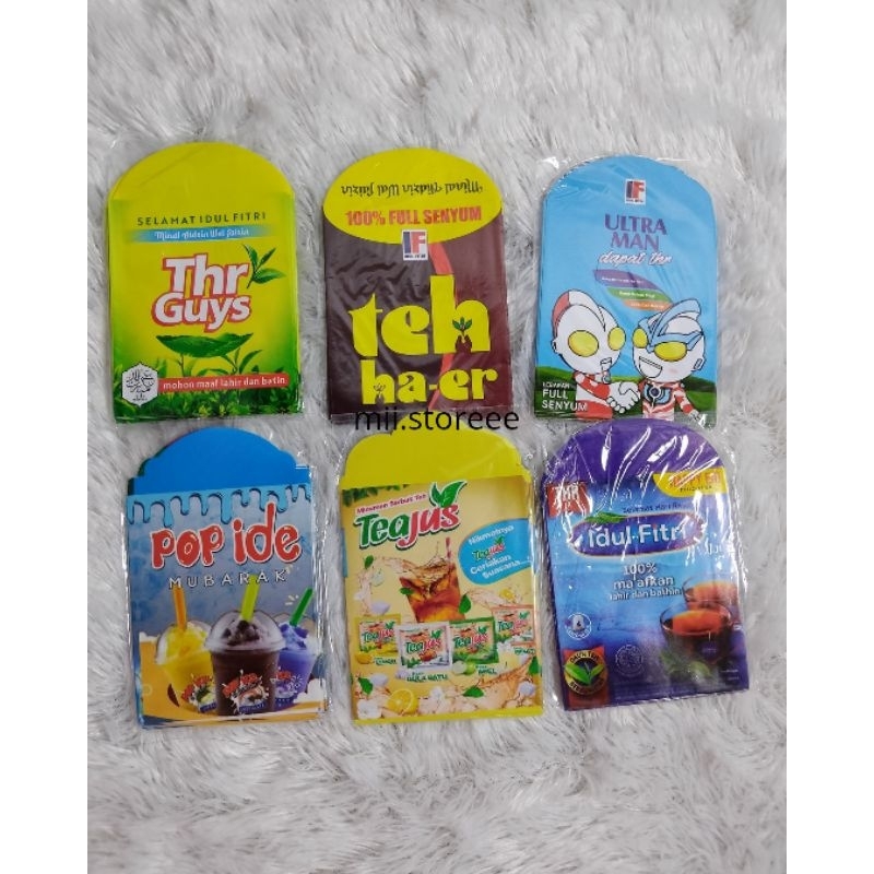 

Amplop Lebaran Idul Fitri - Amplop Lebaran Motif Minuman isi 10