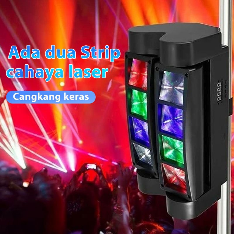 DJ Spider Moving Head Beam Light Laser Light Party Lights RGB Disco Light Belt Strobe Light 8 led Mo