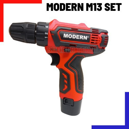MESIN BOR CAS BATERAI MODERN M-13 Set Original