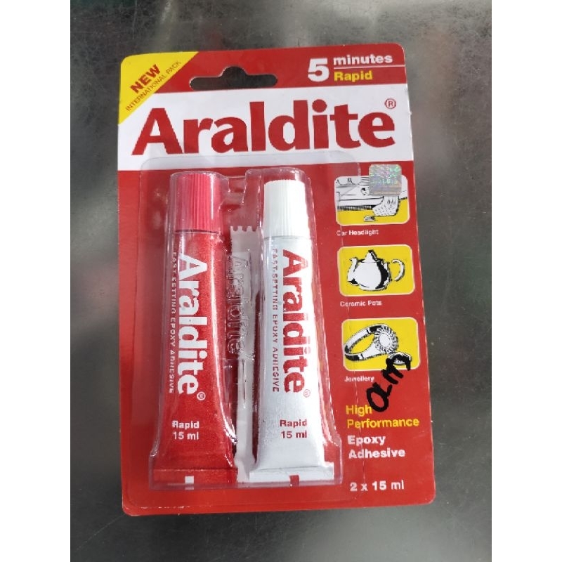 LEM ARALDITE MERAH LEM KACA BESI