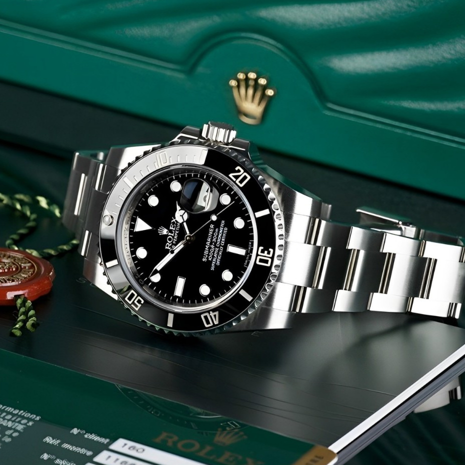 【100% ASLI】Original Jam tangan Rolex Pria Submariner M116610LN-0001 Automatic 18CT Teflon material 4