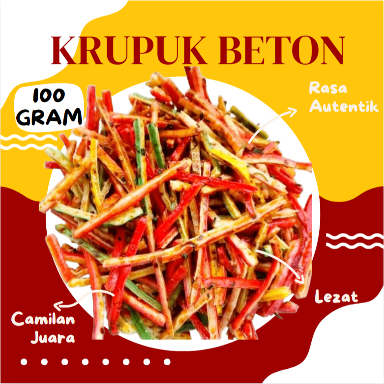 

SEBLAK KERUPUK BETON KEMASAN 100GR BUMBU DAUN JERUK VIRAL