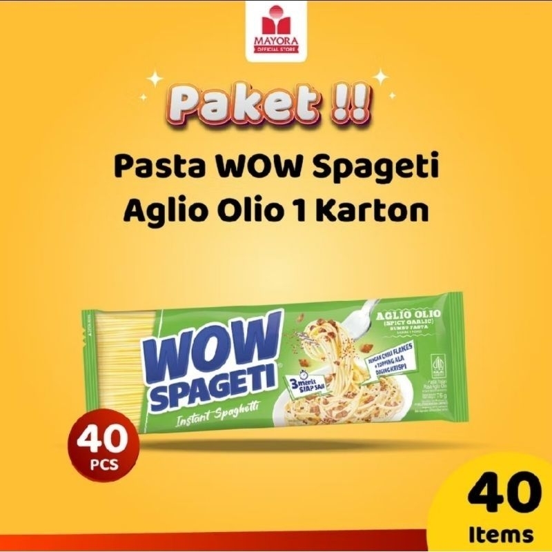 

WOW SPAGETI New varian AGLIO OLIO SPICY GARLIC 1 dus/karton