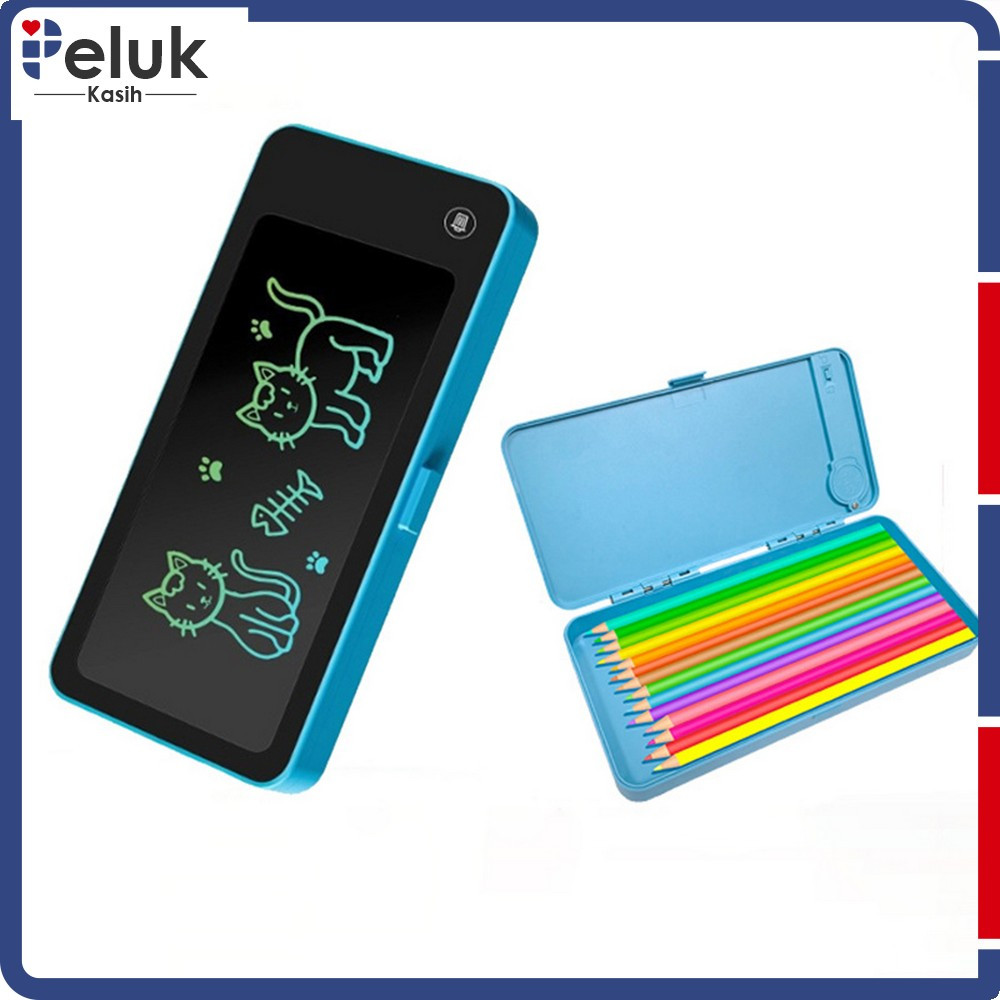 

Kotak Pensil dan Papan Coret 2IN1 LCD Pen Case Drawing Pad / Tempat Pensil Perlengkapan Sekolah Anak Kreatif Peluk Kasih A115
