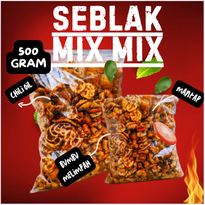 

500GR SEBLAK KERUPUK MIX BASRENG/KRUPUK BAWANG/KACA/JENGKOL/BETON/PEDO GURIH PEDAS