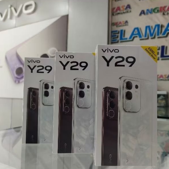 Vivo Y29 RAM 12/128GB BATERAI 6500mAh Tahan 3Hari 50MP CAMERA 44W Flashcharge IP69 Tahan Air Tahan B