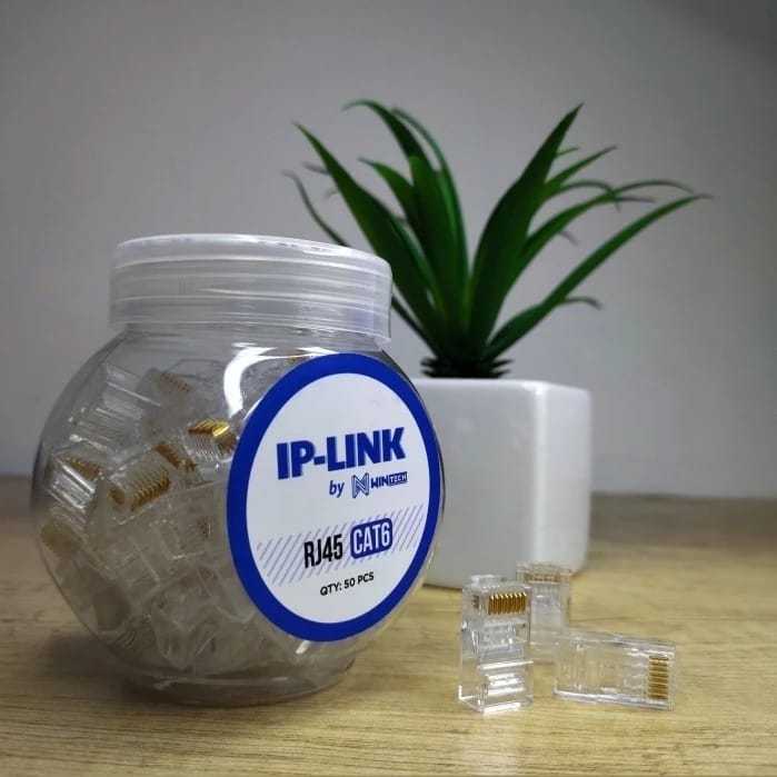 Konektor RJ45 Cat6 Metal Anti Gagal Kabel Tembus 6 Besi