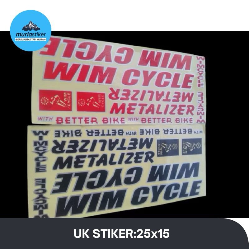 Stiker Sepeda Wimcycle Metalizer